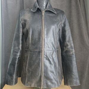 Women's Black Leather Jacket